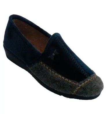 Zapatilla invierno mujer cerrada Soca en azul