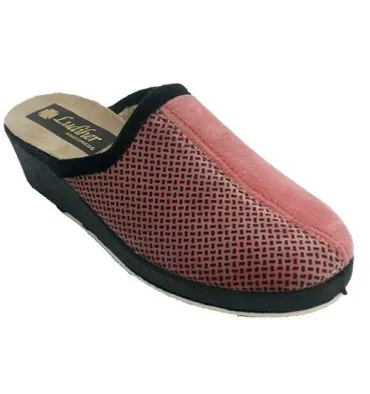 Zapatilla mujer abierta por detrás Ludiher en rosa