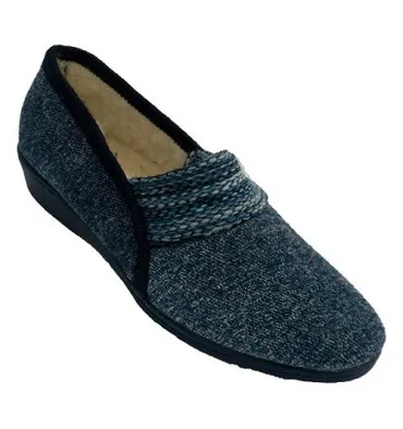Zapatilla mujer cerrada con elástico empeine Soca en azul