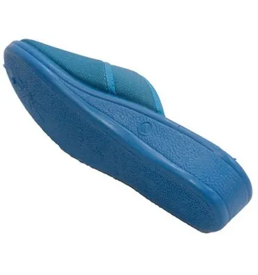 Zapatilla mujer cerrada por la punta abierta talón Nevada en azul