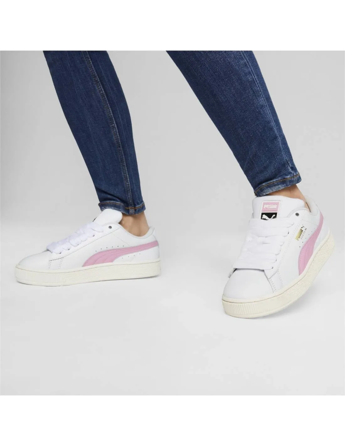 ZAPATILLA MUJER MODA PUMA SUEDE XL BLANCOROSA