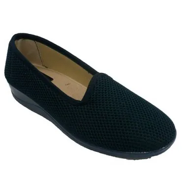 Zapatilla mujer rejilla gomas laterales Nevada en azul marino
