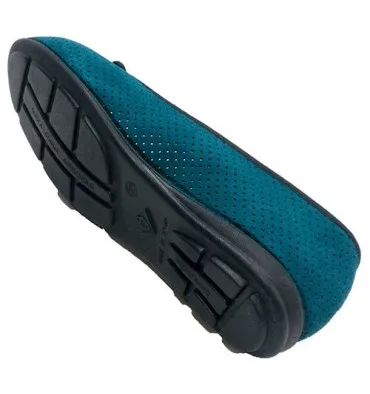 Zapatilla mujer tipo manoletinas calada simulando ante Alberola en azul