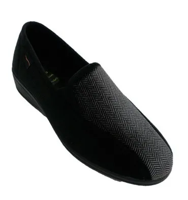 Zapatilla mujer tipo zapato estampado jaspeado Doctor Cutillas en negro