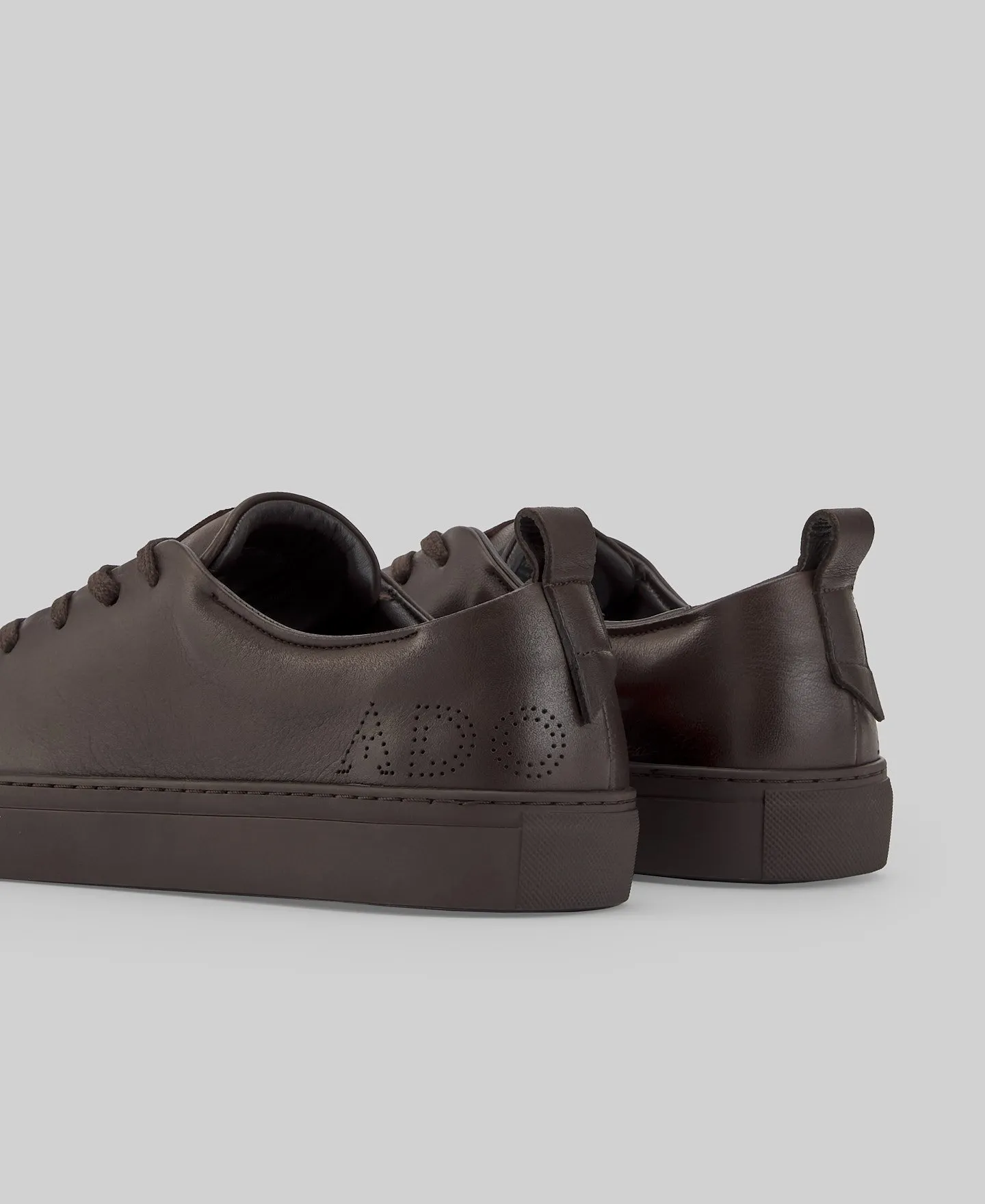 Zapatilla piel responsable marrón hombre