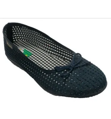 Zapatilla rejilla mujer tipo manoletina Alberola en azul
