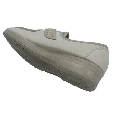 Zapatilla velcro cerrada mujer pala licra Muro en beig