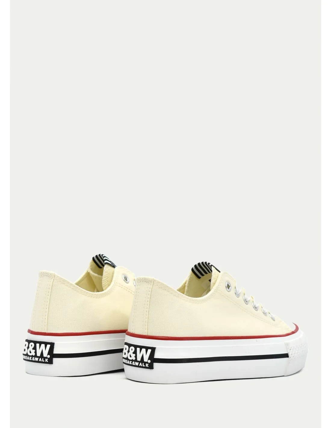 ZAPATILLAS DE LONA B & W 527061 BLANCO 