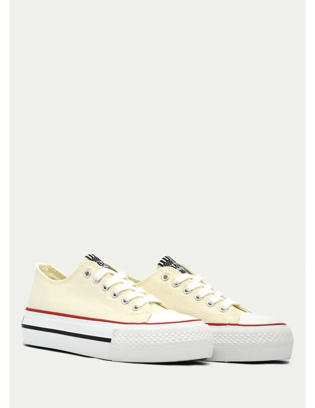 ZAPATILLAS DE LONA B & W 527061 BLANCO 