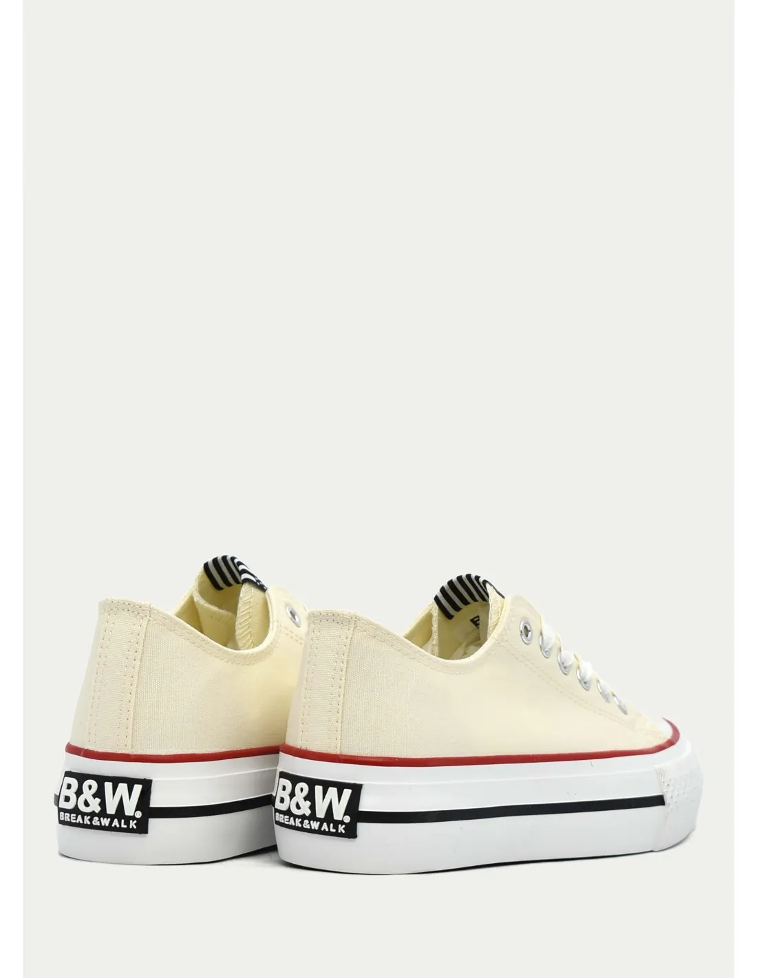 ZAPATILLAS DE LONA B & W 527061 BLANCO 