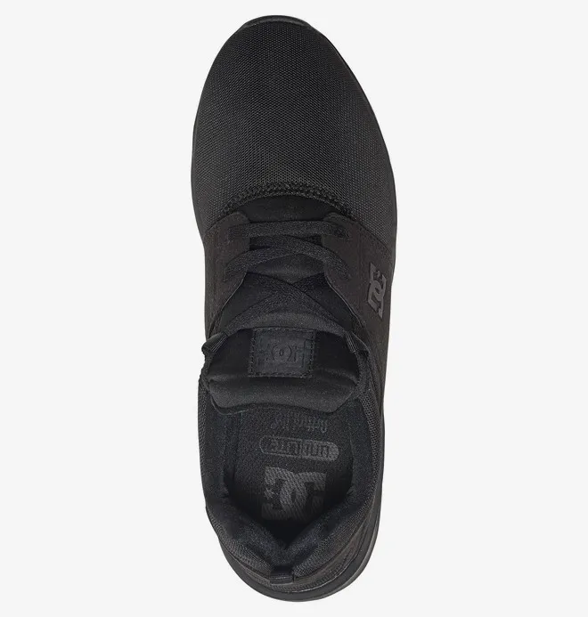 Zapatillas malla y ante DC SHOES para hombre HEATHROW BLACK/BLACK/BLACK (3bk) Ref. ADYS700071 Negra