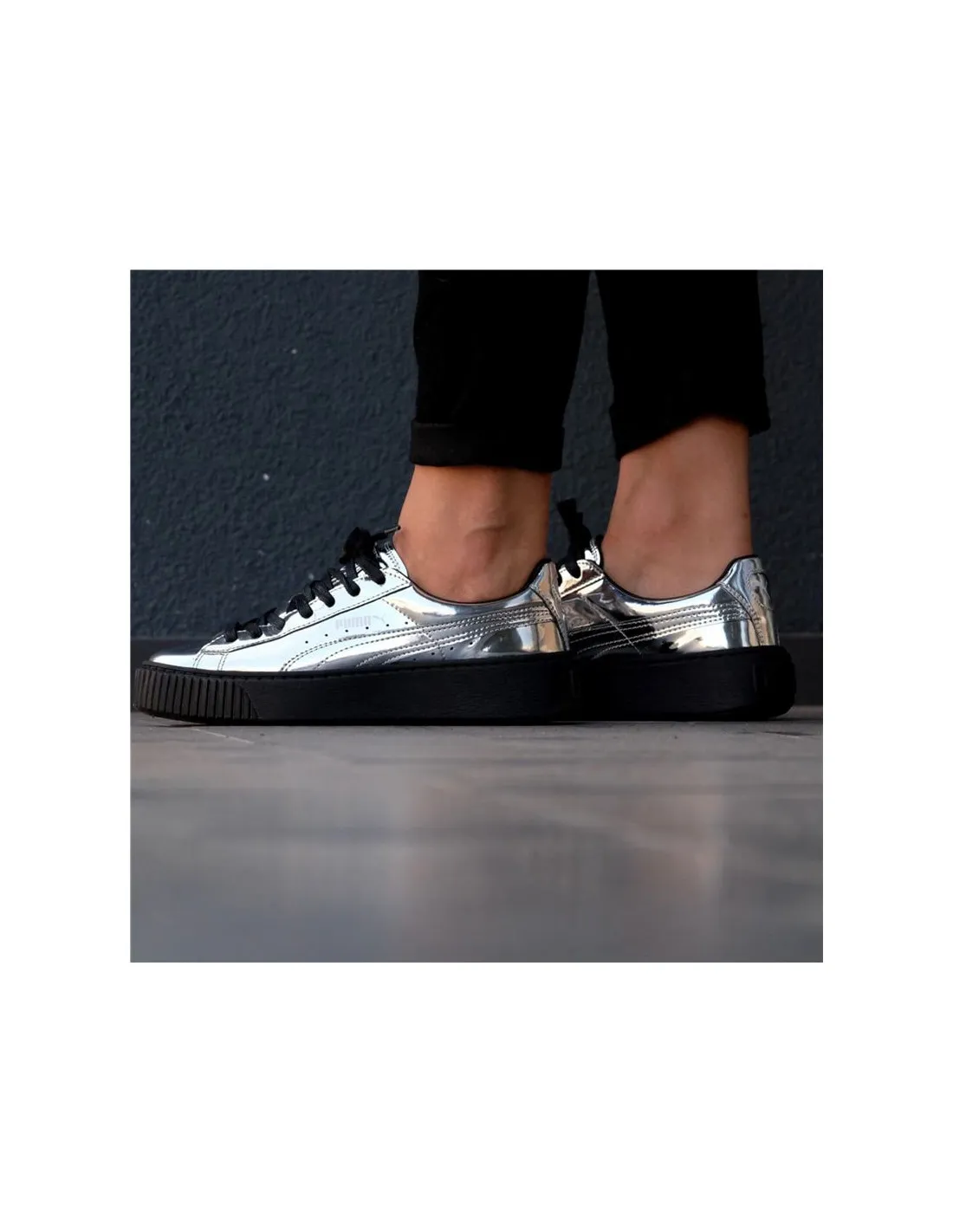 Zapatillas Puma Sportswear Basket Platform Metallic Mujer