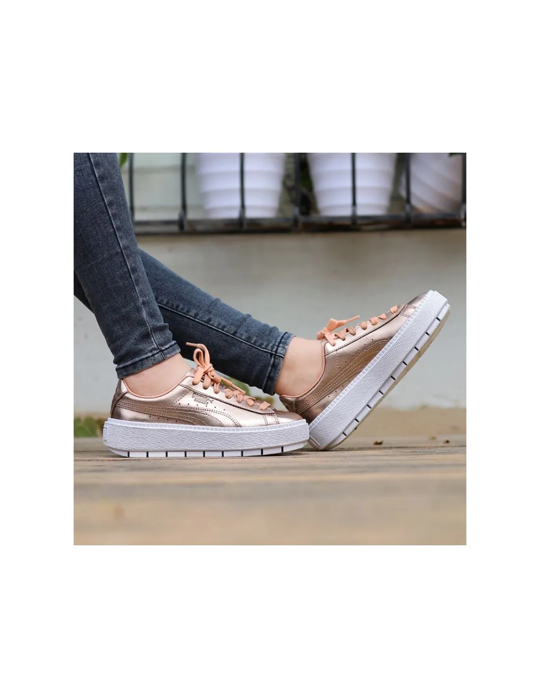 Zapatillas Puma Sportswear Basket Platform Trace Luxe Mujer