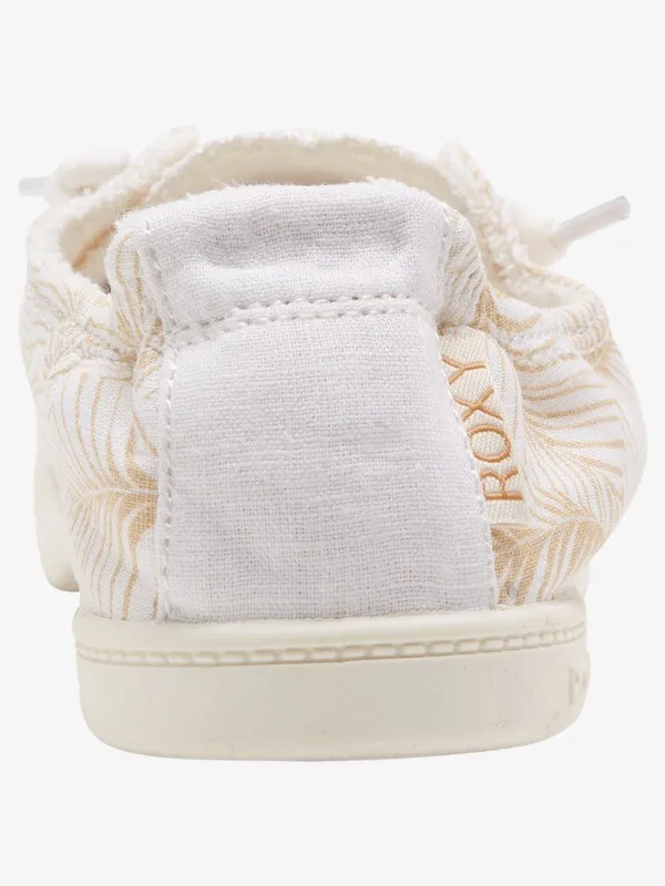 Zapatillas ROXY con cordones textiles para Mujer Bayshore BEIGE/WHITE (bw0) Ref. ARJS600418 Blancas/beig tropical