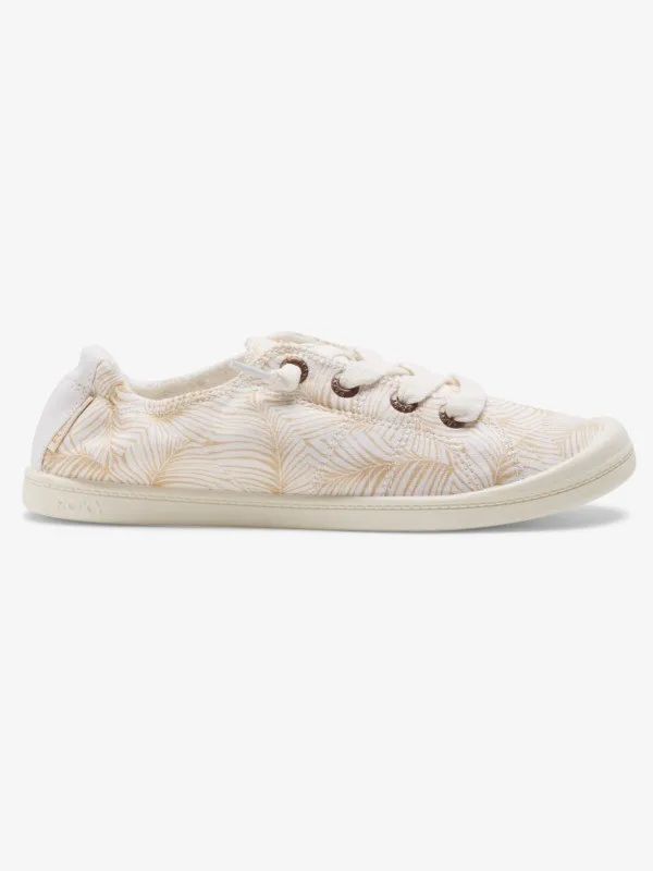 Zapatillas ROXY con cordones textiles para Mujer Bayshore BEIGE/WHITE (bw0) Ref. ARJS600418 Blancas/beig tropical
