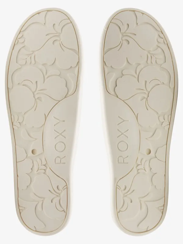 Zapatillas ROXY con cordones textiles para Mujer Bayshore BEIGE/WHITE (bw0) Ref. ARJS600418 Blancas/beig tropical