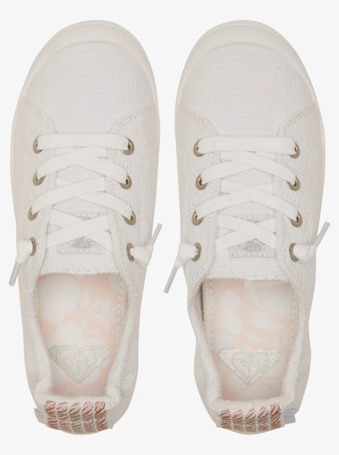 Zapatillas ROXY con cordones textiles para Mujer Bayshore plus WHITE (wht)) Ref. ARJS600507 Blanco