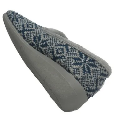 Zapatilllas mujer cerradas dibujo nórdico Muro en azul