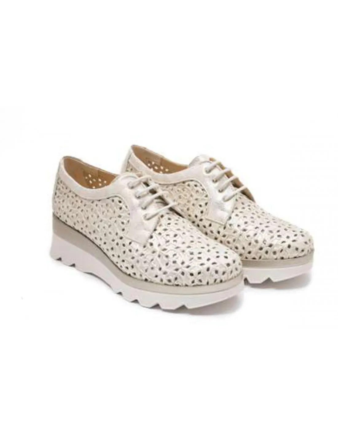 ZAPATO CORDONES MUJER PITILLOS 5110 ORO