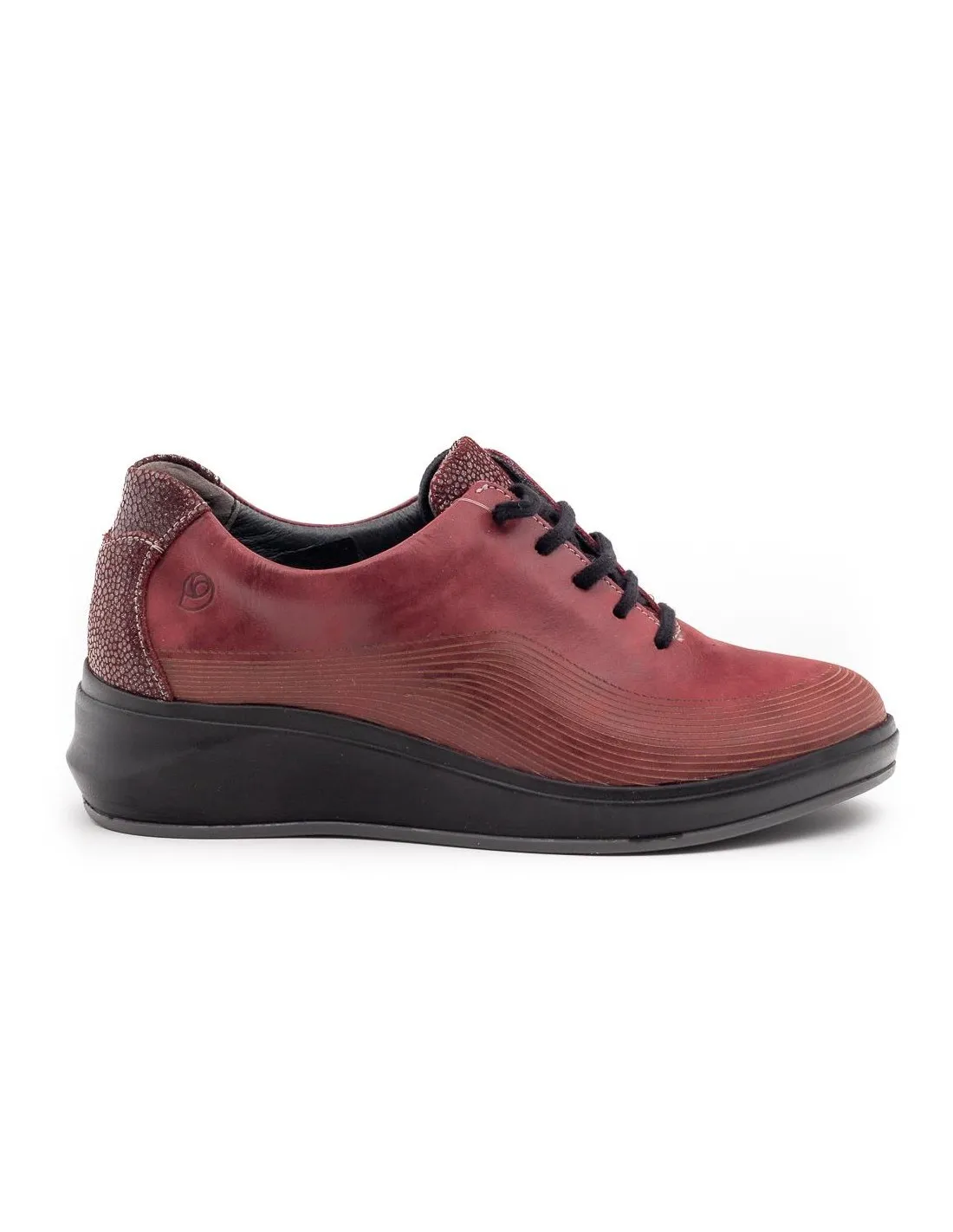 ZAPATO CORDONES MUJER SUAVE 3413 BURDEOS