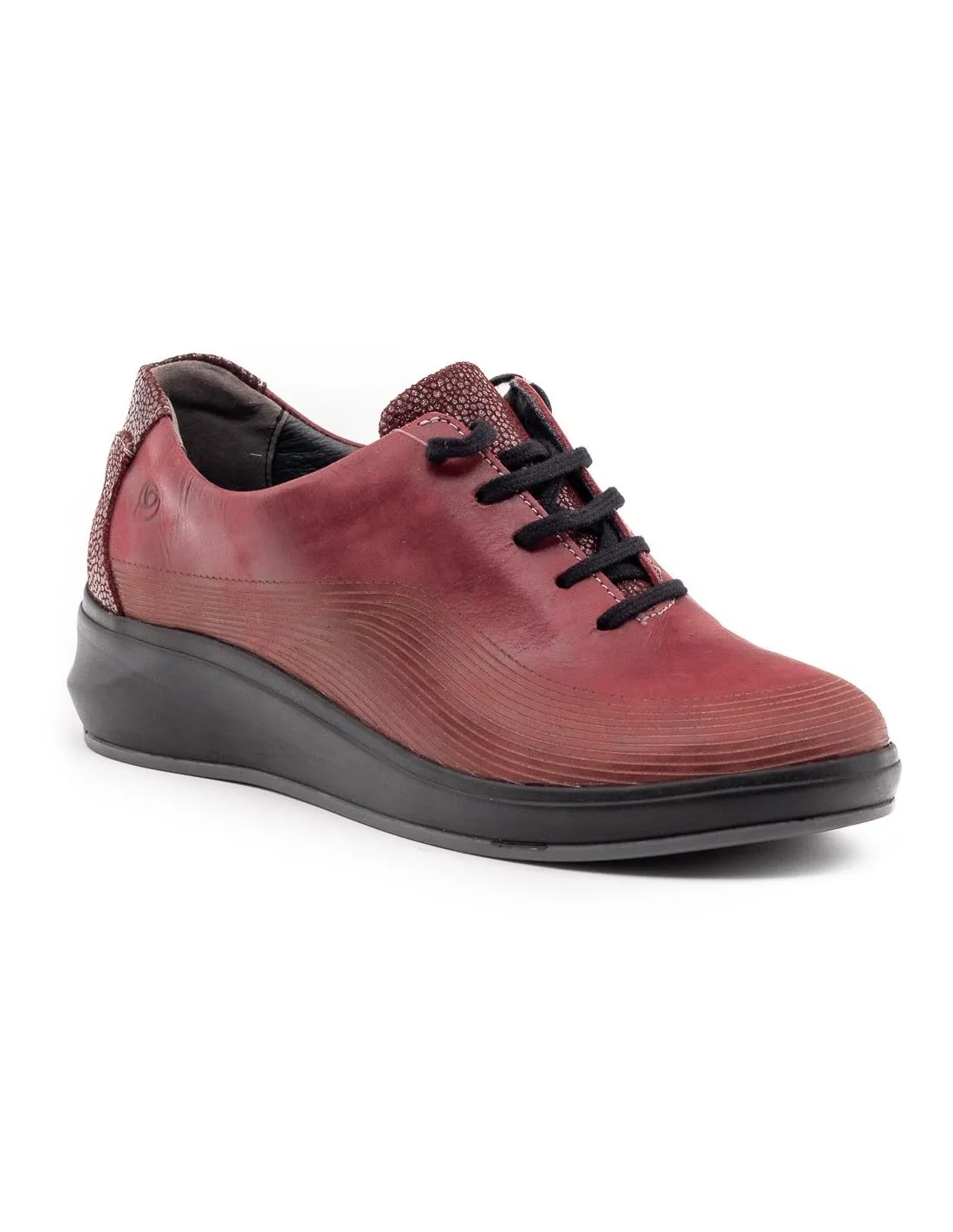 ZAPATO CORDONES MUJER SUAVE 3413 BURDEOS