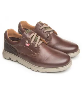 Zapato de cordones elásticos en color marrón