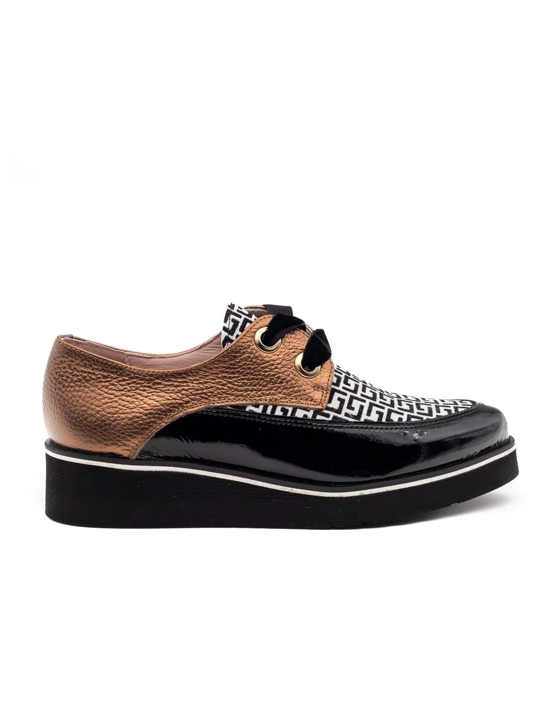 ZAPATO DE CORDONES MUJER NIVAL ANGEL NEGRO