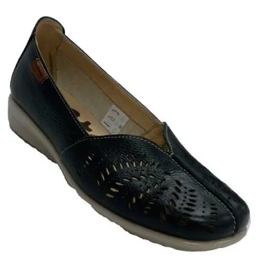 Zapato descanso mujer cerrado calado 48 Hours en azul marino
