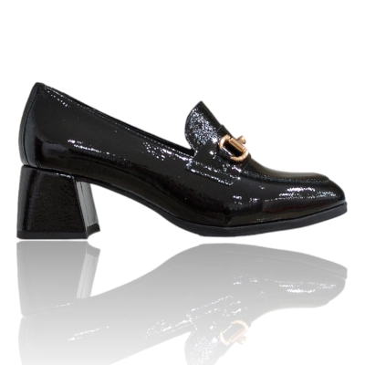 Zapato mocasin tacon Marlinna negro