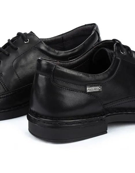 zapato pikolinos cordones bermeo m0m negro para hombre