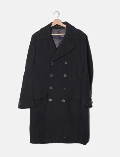 Zara Abrigo azul básico