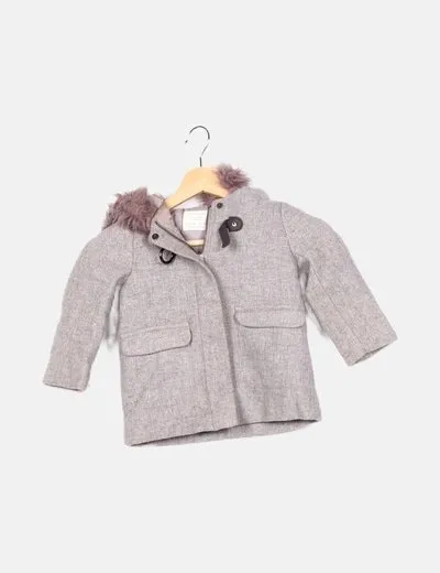 Zara Abrigo gris básico