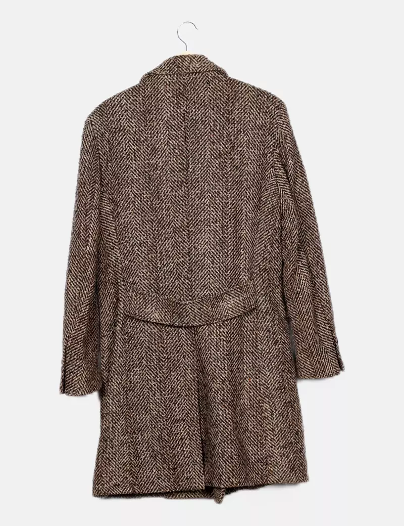 Zara Abrigo jaspeado multicolor