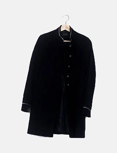 Zara Abrigo negro paño