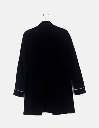 Zara Abrigo negro paño
