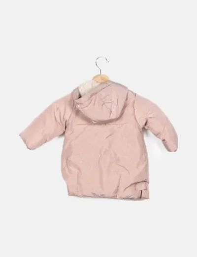 Zara Abrigo rosa impermeable