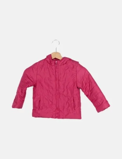 ZY Abrigo rosa capucha